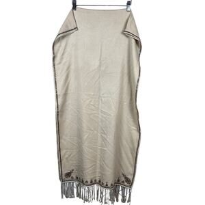 Vintage Ali MacGraw Milagro Scarf Shawl Wrap Gold Silver - Rare